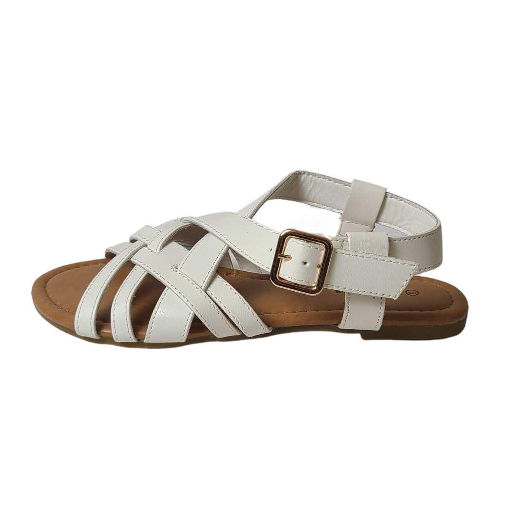 Fluffy White Sole Brown Strap - Moo Chuu India